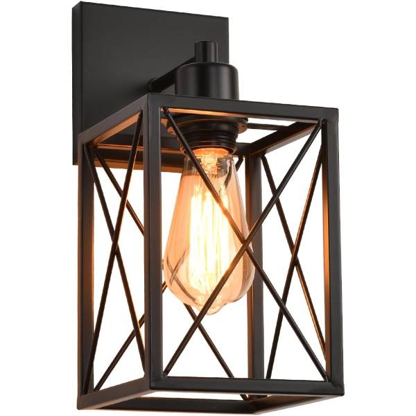Black Wall Sconce Set